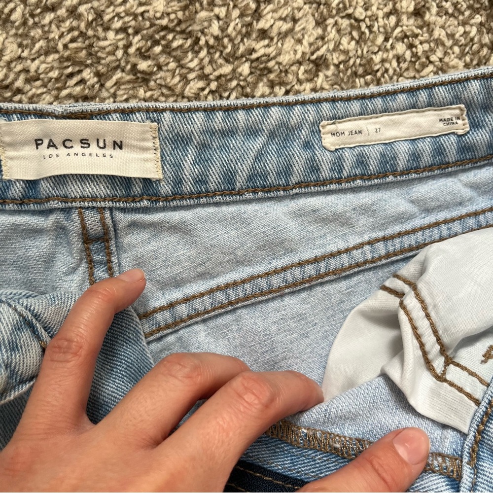 Pacsun Los Angeles Mom Light Denim High Waisted Ankle Cropped Jeans Size 27 - Picture 10 of 10